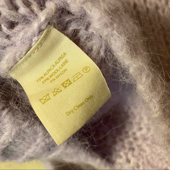 Free People lavender alpaca/wool sweater sz S - Picture 4 of 4